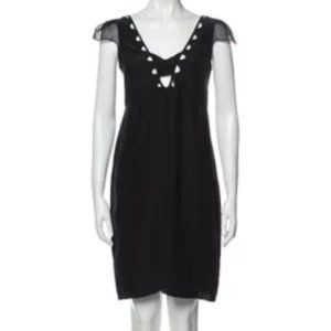Vena Cava Silk Mini Dress with Cut-Outs